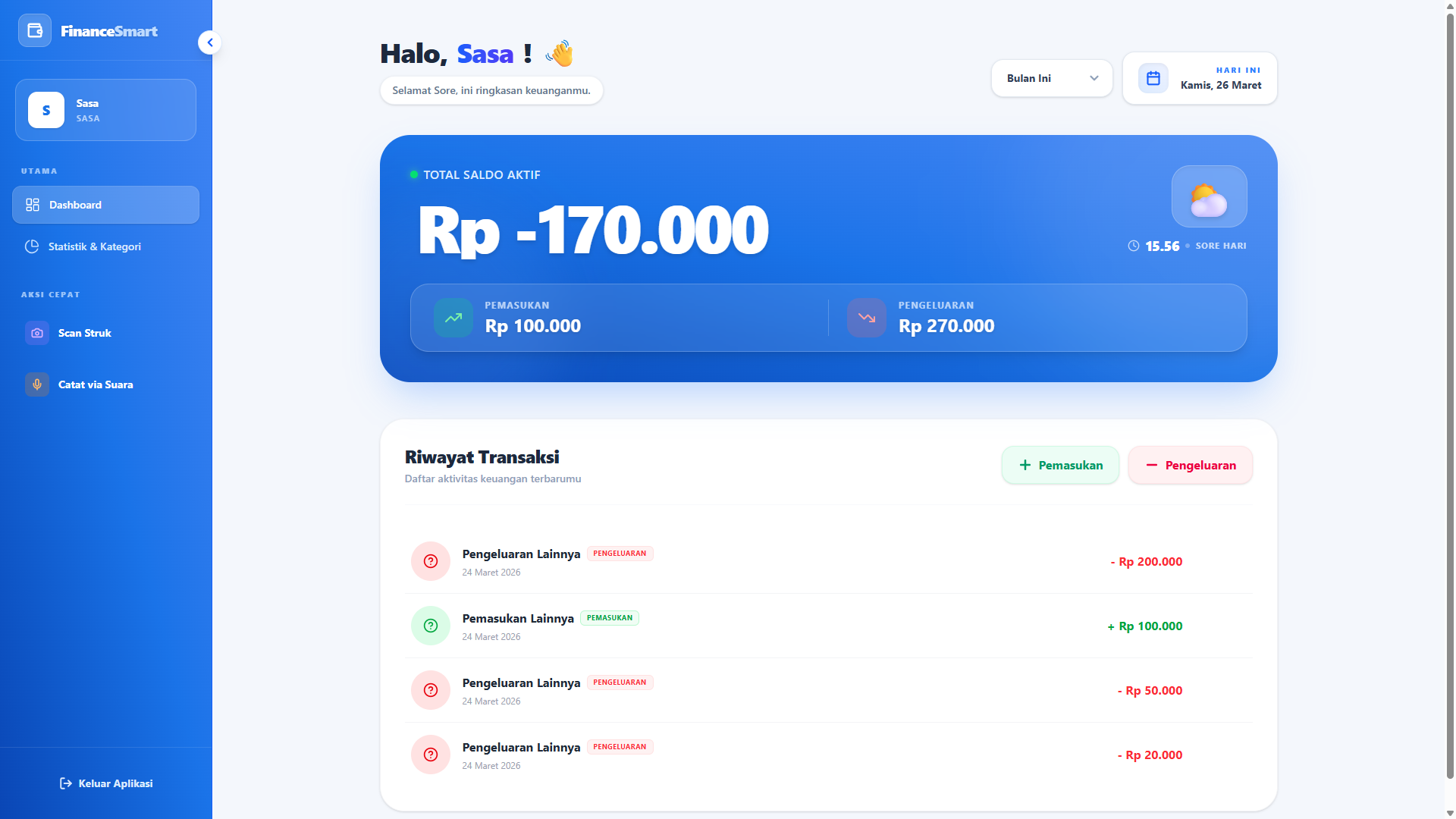 Remake Aplikasi Mengelola Keuangan